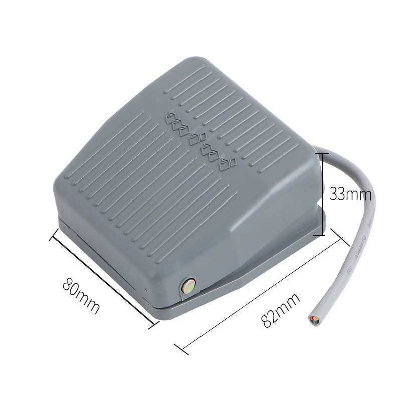 Công tắc bàn đạp chân foot switch tfs 201 10a 250v màu ghi xám