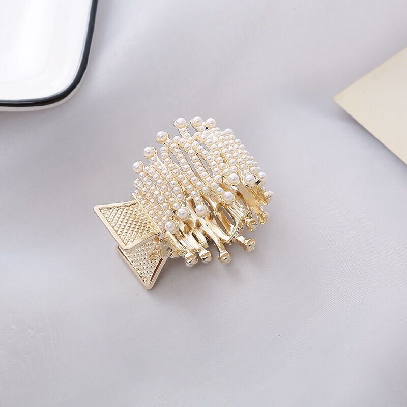 Kẹp tóc đuôi ngựa đính đá phong cách Hàn Quốc