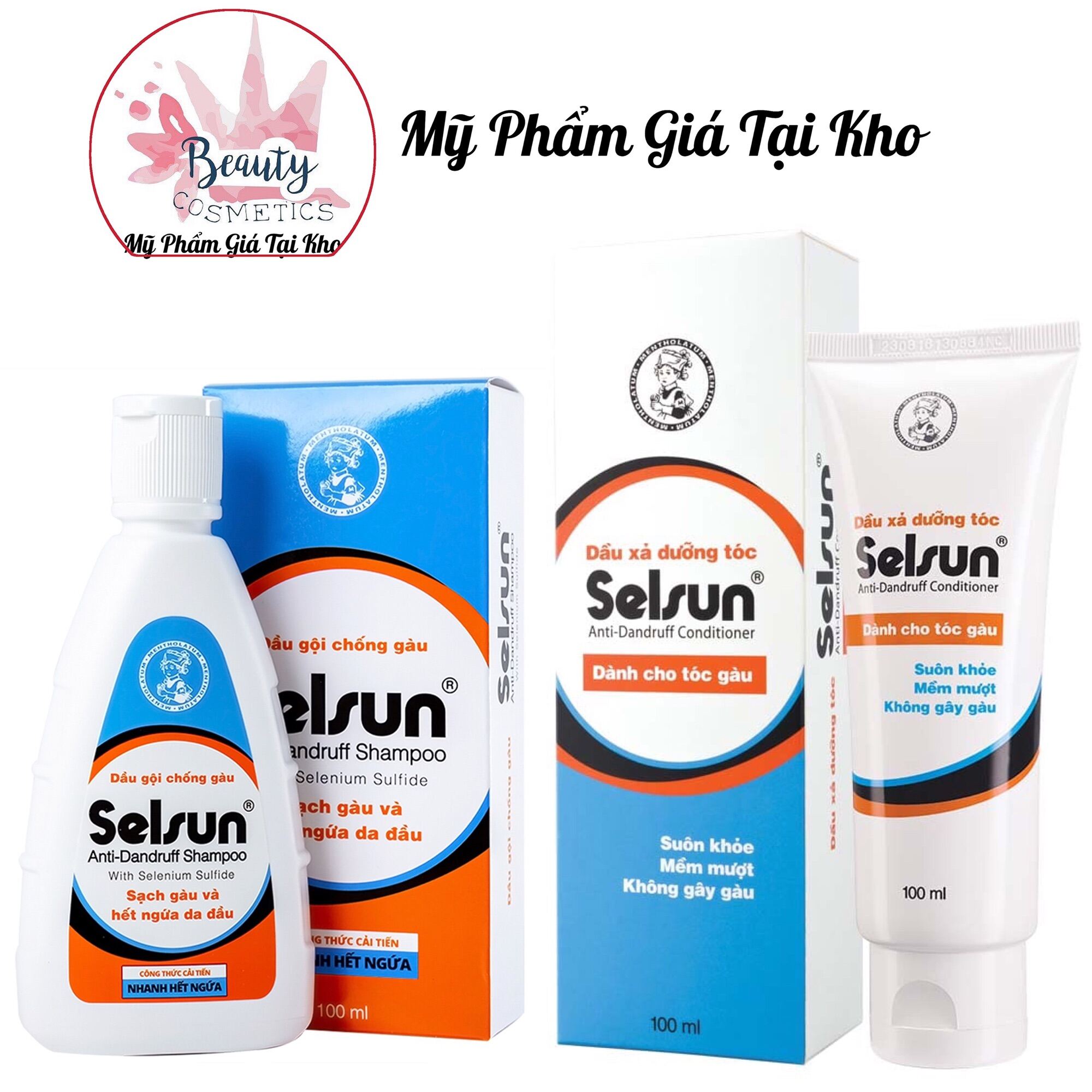 Bộ Sản Phẩm Chống Gàu Selsun (Dầu Gội Chống Gàu Selsun 50ml + Dầu Xã Dưỡng Tóc Selsun 100ml)