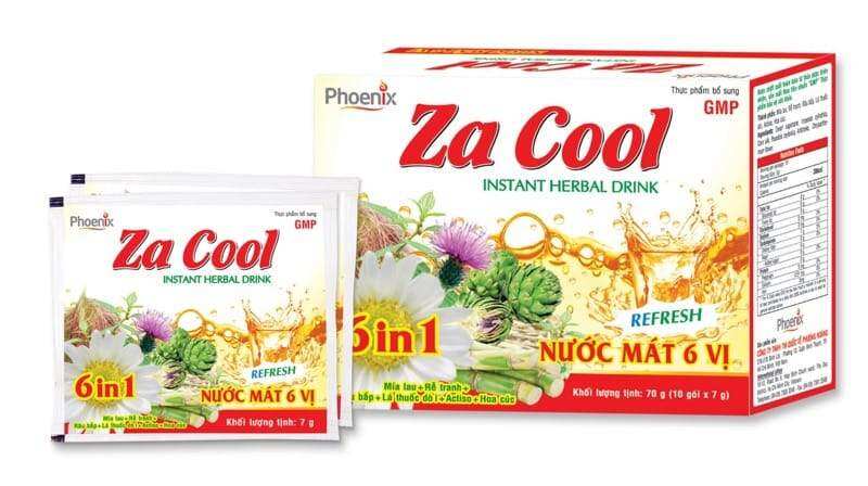 Nước mát Za Cool hộp 10 gói 7g hàng xuất khẩu