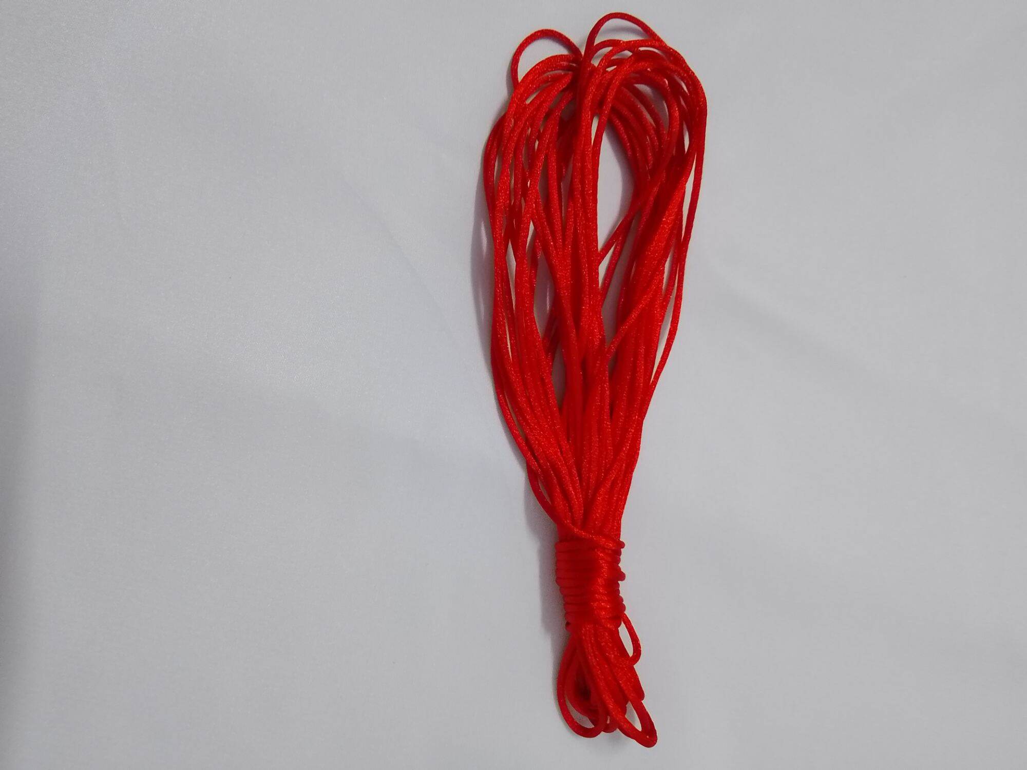 2m dây tim 1.5mm màu đen đỏ làm vòng handmade