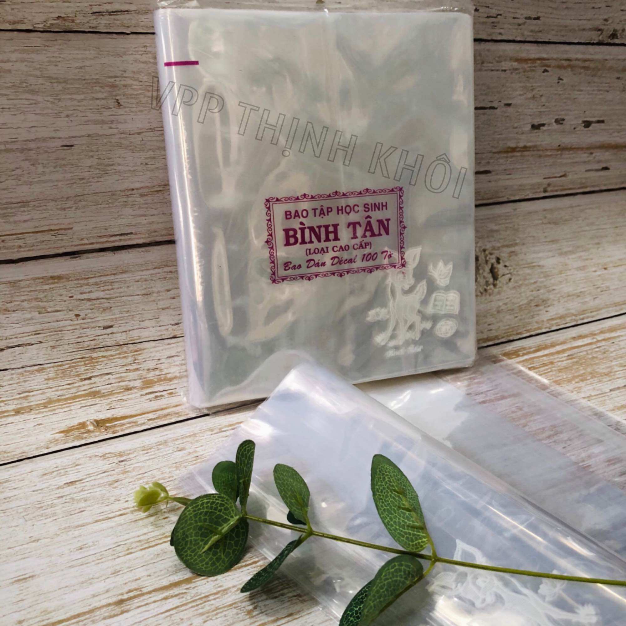 Combo 1 xấp/ 10 tờ Bao tập - Bao vở học sinh trong suốt hình Nai - Loại dày đặc biệt