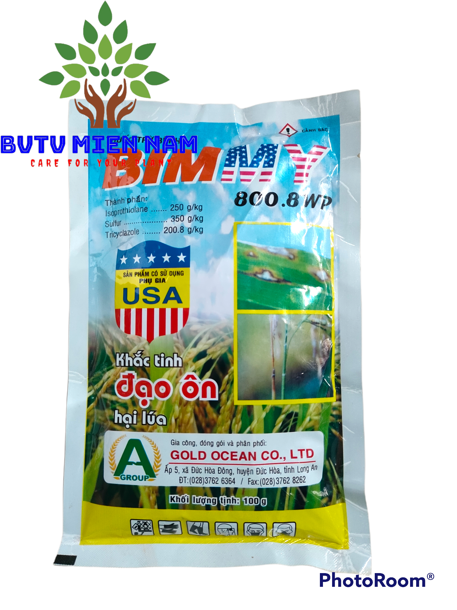 [gói 100gr] BIM MỸ 800.8WP - Khắc tinh đạo ôn Hại lúa (cháy lá, cổ bông, thối cổ gié)