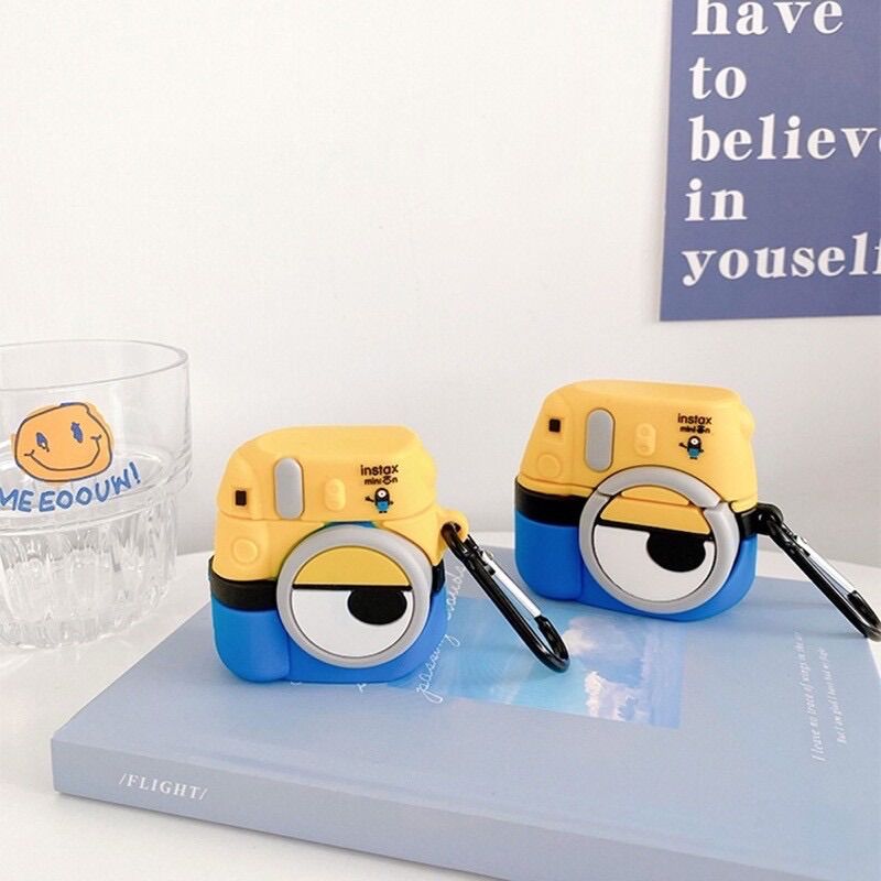 Case Airpods 1/2/pro Hình Máy Ảnh Minions