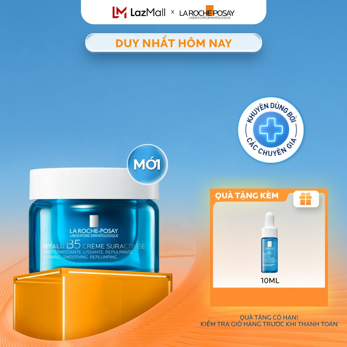 [MỚI] Kem dưỡng ẩm và mờ nếp nhăn La Roche-Posay Hyalu B5 50ml