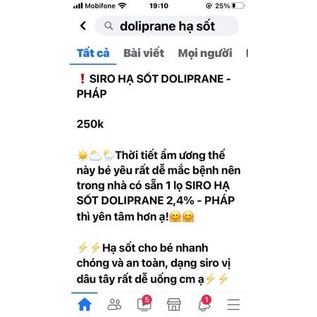 Siro Doli prane cho bé