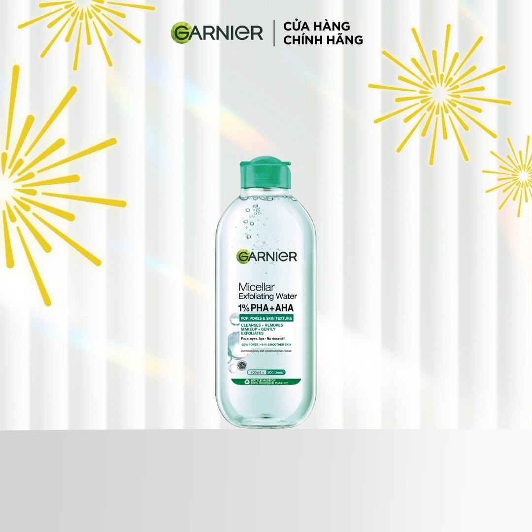 NƯỚC TẨY TRANG SẠCH SÂU ​ LÀM SẠCH TẾ BÀO DA CHẾT ​400ml  - Garnier Micellar Exfoliating Water 400ml
