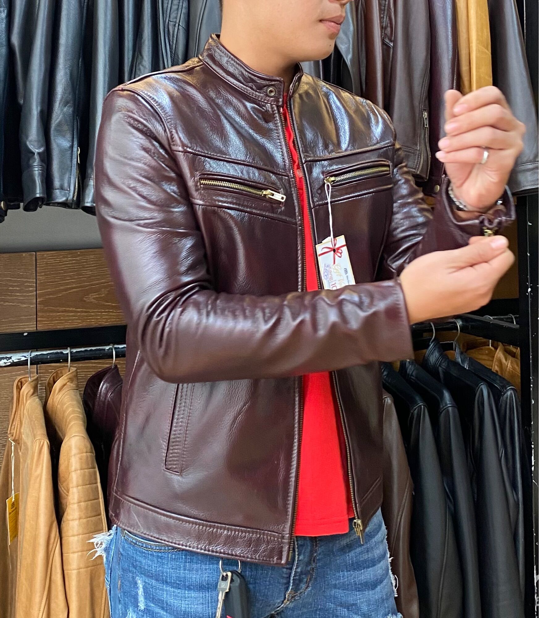 Áo da bò nam cao cấp