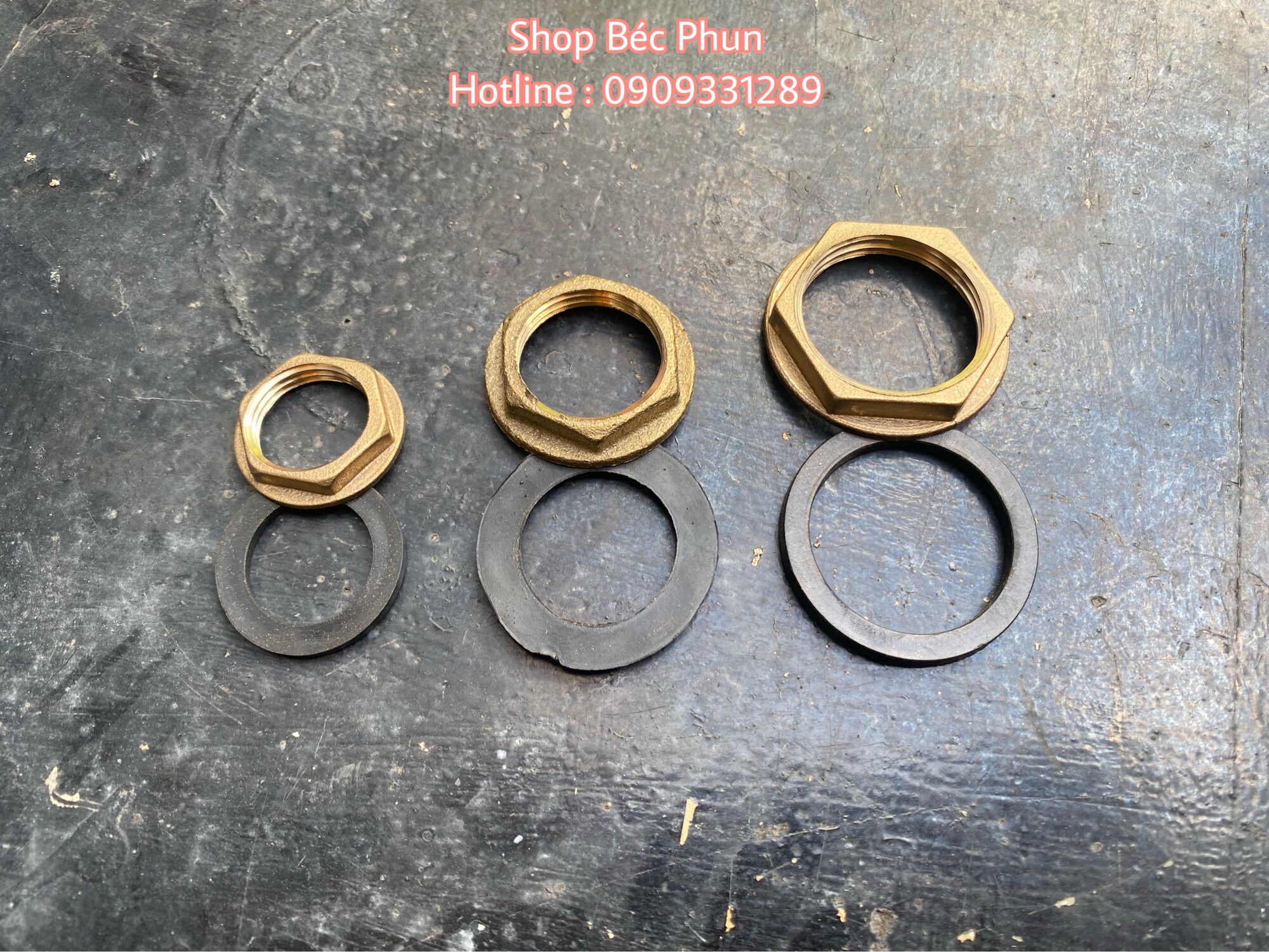 Tán đồng và ron cao su phi 21 27 34