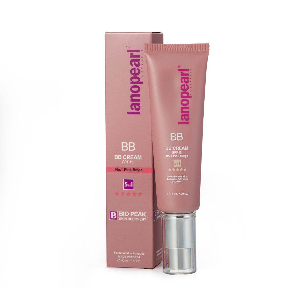 kem nền, bb cream Lanopearl BB Cream SPF 15 Natural Beige 50mL -Kem Nền, Giữ Ẩm, Trắng Da, Chống Lão Hoá, và Chống Nắng