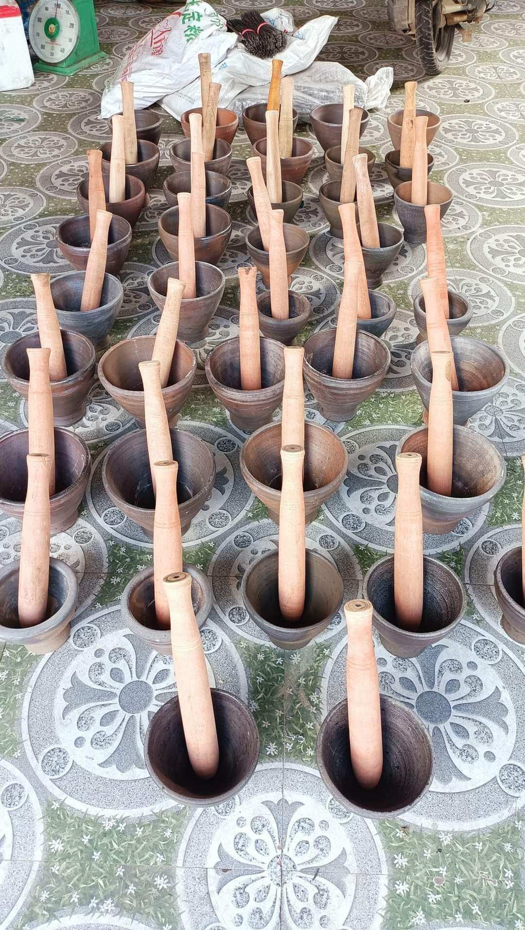 cối nung kèm chày