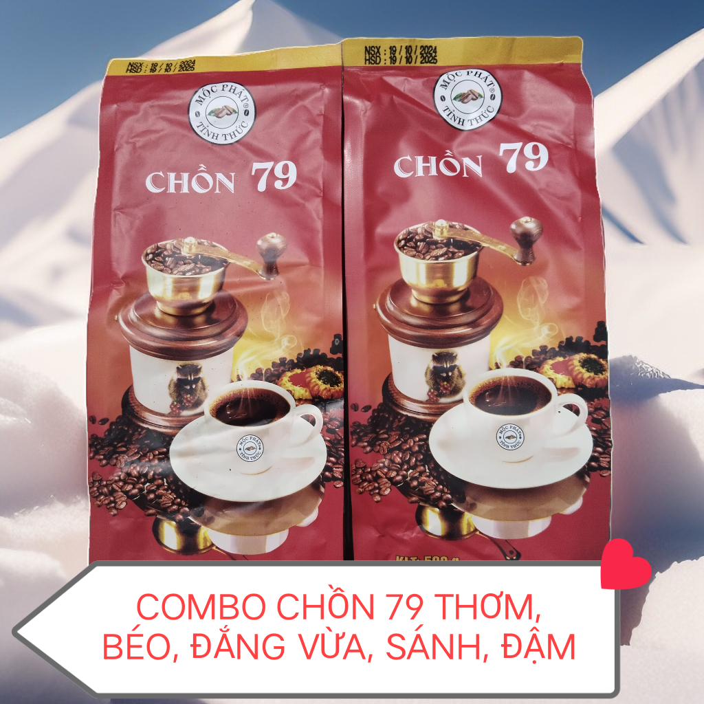 Cafe chồn 79 Hảo Hạng, thơm, sánh =1kg Cafe Hiệu Mộc Phát