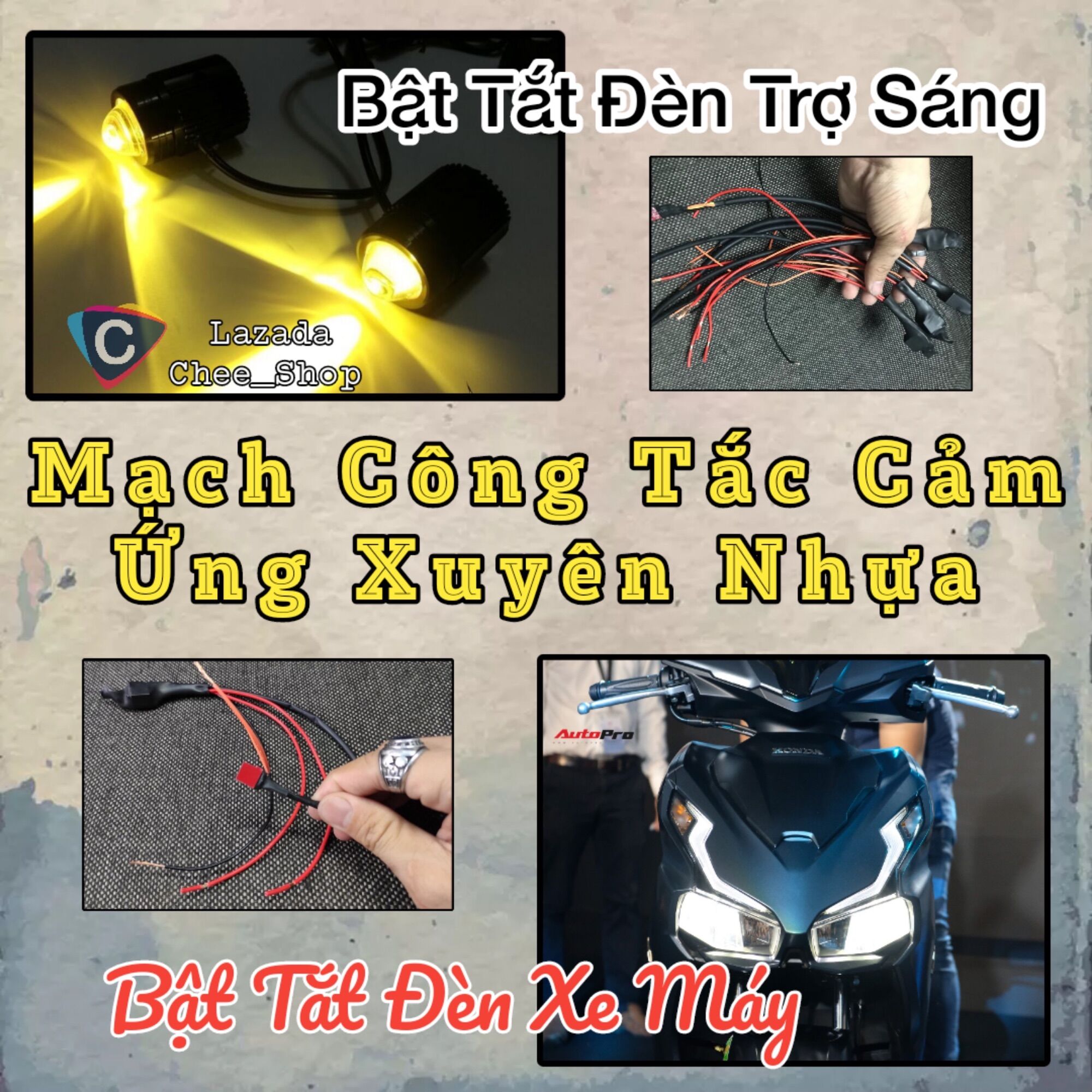 [HCM] Công Tắc Cảm Ứng Xuyên Nhựa Tất Cả Các Loại Xe