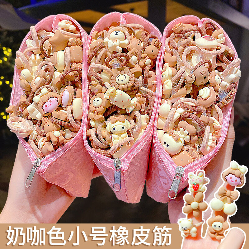 Dây Thun Nhỏ Mini Em Bé Trẻ Sơ Sinh Dây Buộc Tóc Màu Cà Phê Sữa Nổi Tiếng Trên Mạng Phụ Kiện Tóc Dây Thun Buộc Tóc Bé Gái Em Bé Gấu Nhỏ