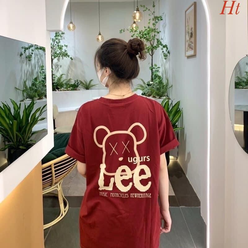 [ freeship từ 49k ] Áo phông cotton mềm gấu Lee đủ màu from rộng