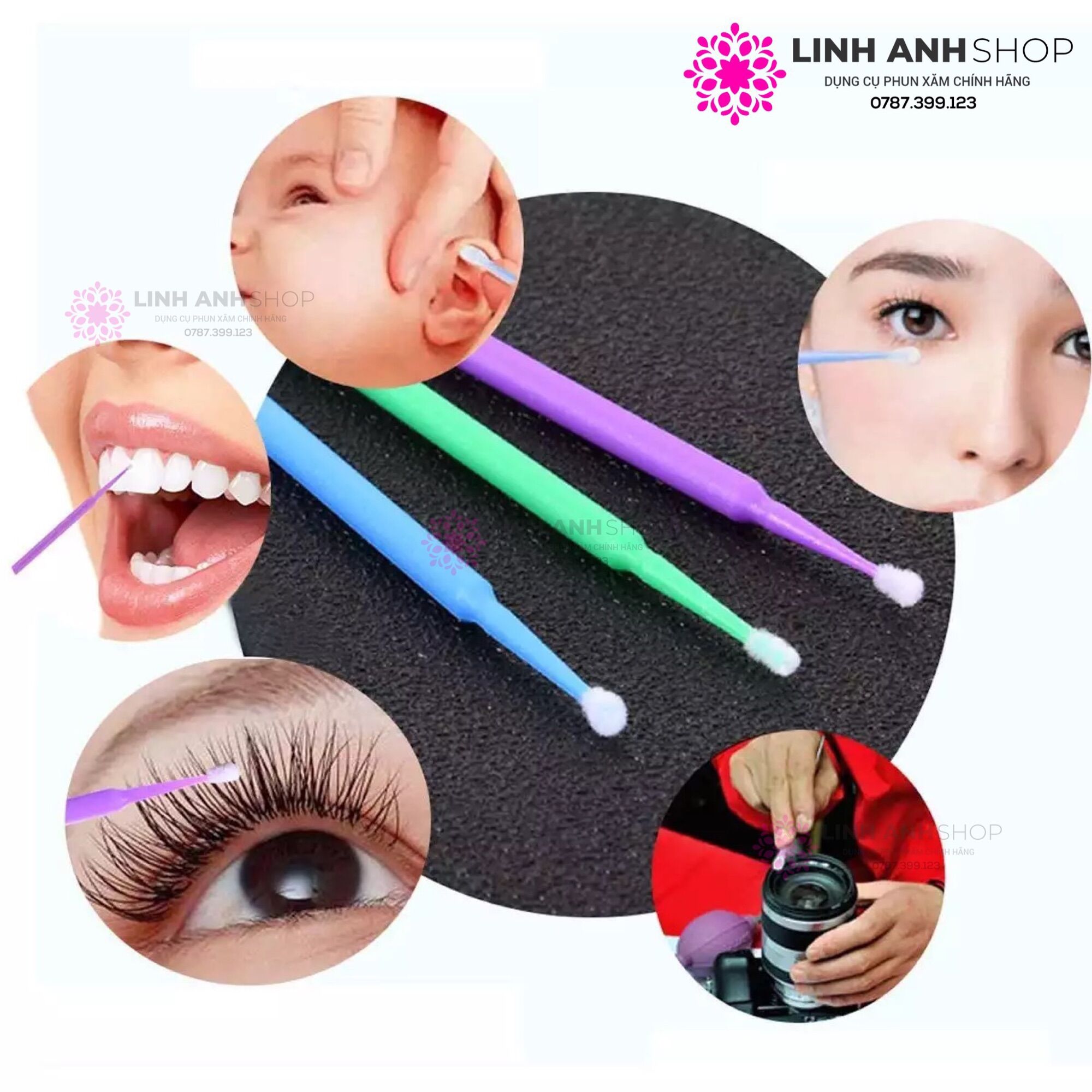 Hộp Tăm Bông Ủ Tê Phun Xăm