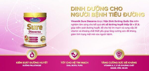 [HCM]Sữa bột Vinamilk sure diecerna lon 900g