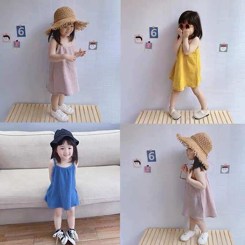 Váy 2 dây bé gái mùa hè / Đầm bé gái sơ sinh- 18ky