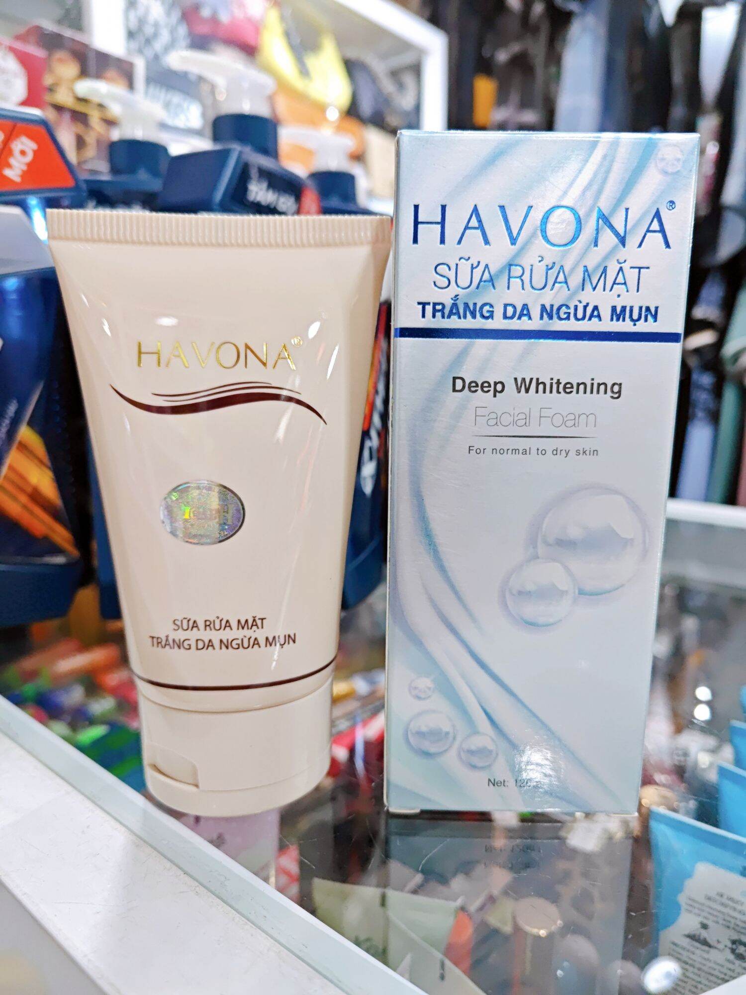 Sữa rửa mặt havona 120ml - trắng da, ngừa mụn, se khít lỗ chân lông