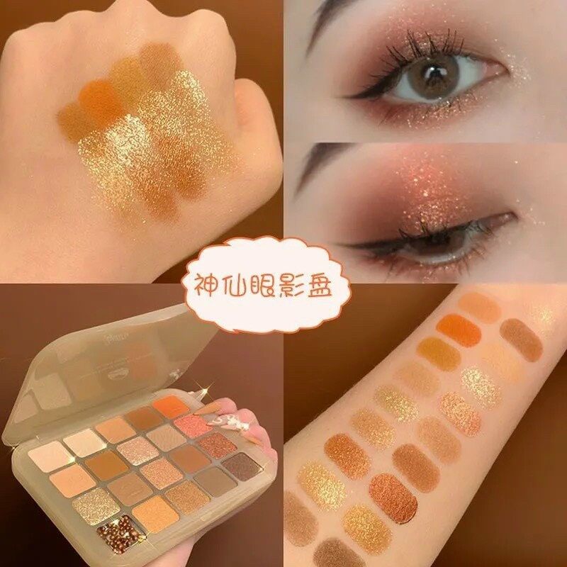 0bảng phấn mắt 20 màu kaqi color tông đào bản dupe mood recipe