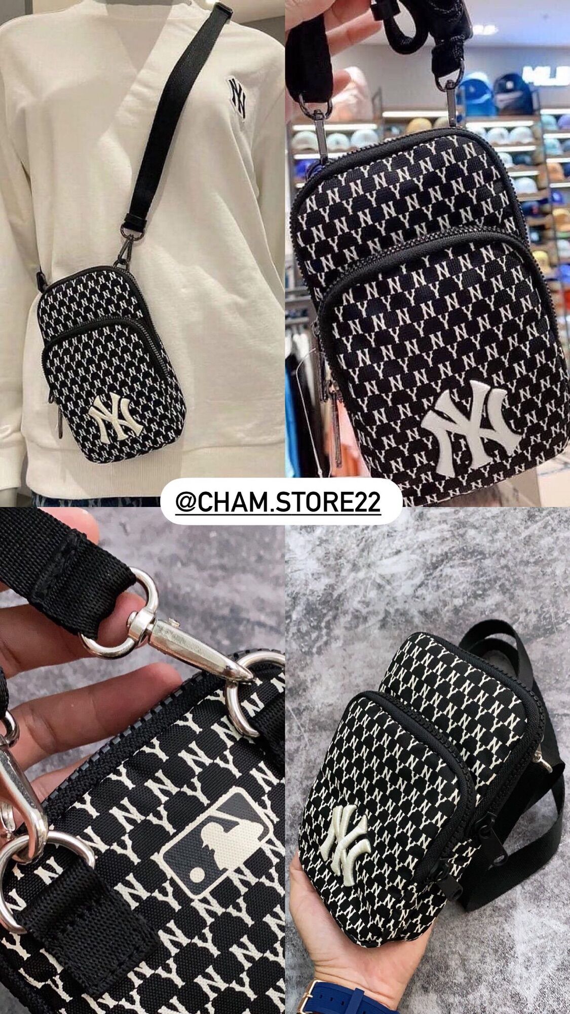 Túi MLB NY mini Black( xuất dư chuẩn)