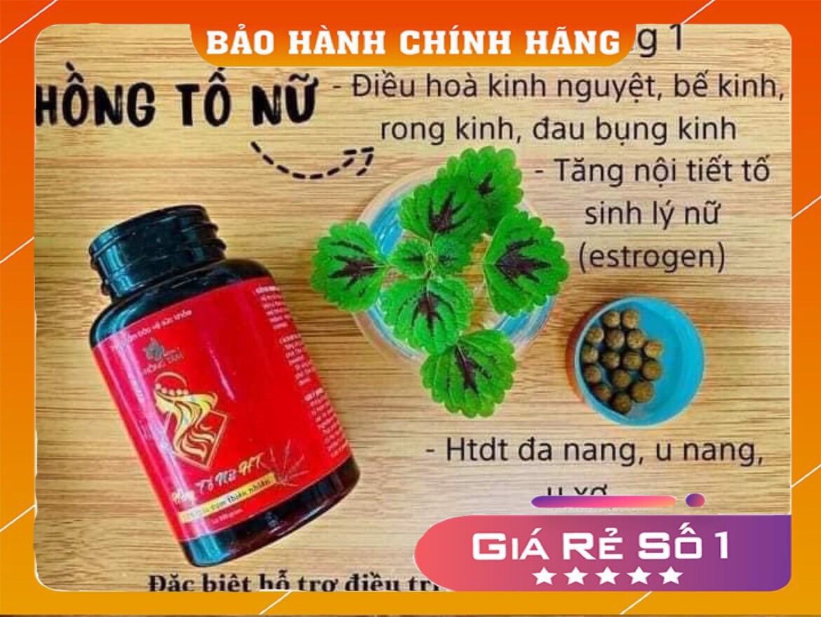 Hồng Tố Nữ - Viên Uống Điều Hòa Kinh Nguyệt - Đông Y Hồng Tâm HỘP 100GRAM