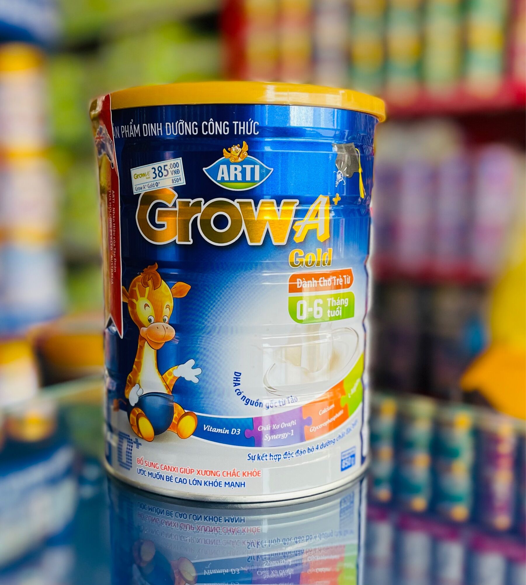 Sữa bột Arti Grow Gold A+ 0+ (0-6 Tháng) 850g