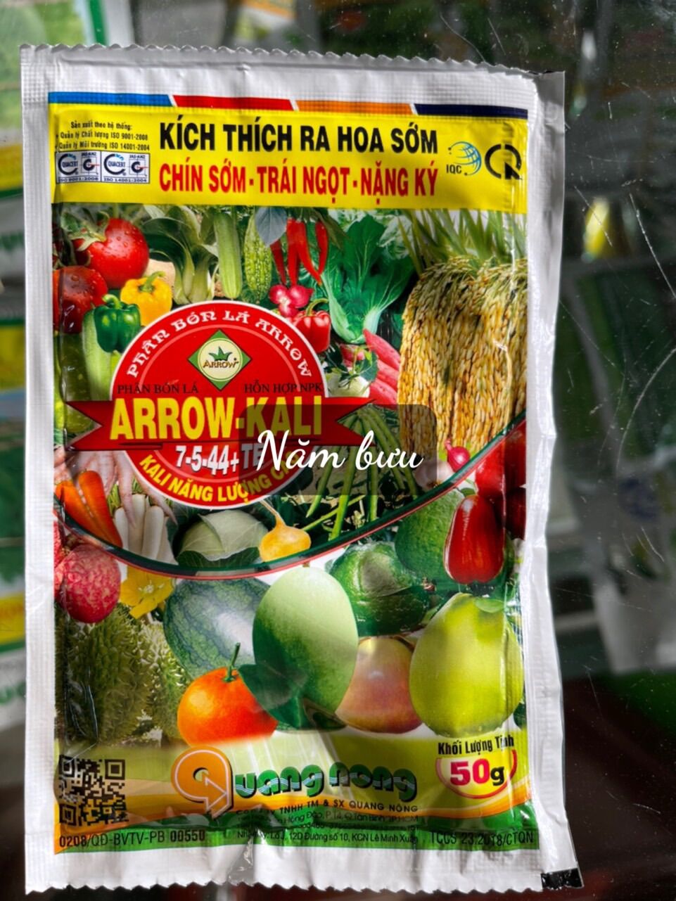 Phân bón lá npk 7-5-44+ te- kali năng lượng cao- gói 50gr- kích thích ra hoa sớm, nụ hoa to, ngọt trái