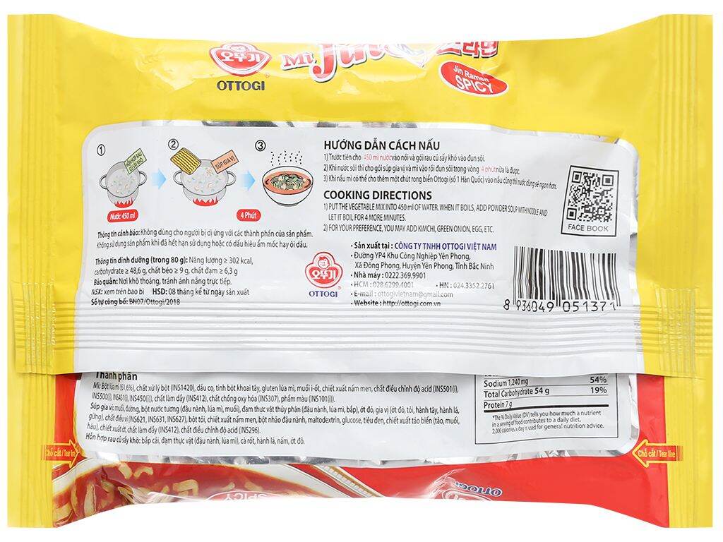 Mì mini jin cay 80g