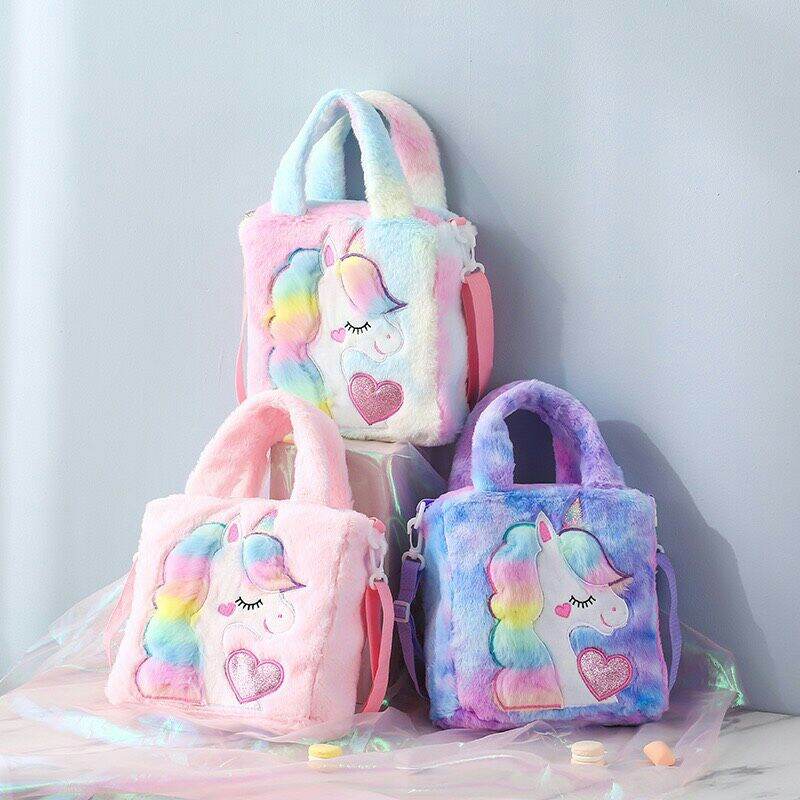 Túi đeo chéo lông pony cho bé siêu đáng yêu