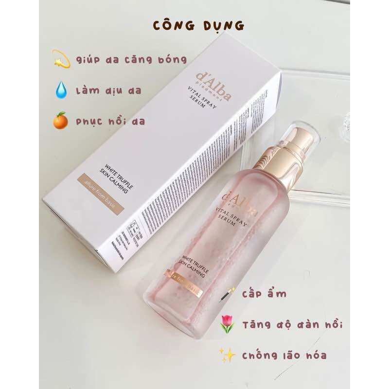 [d'Alba Official] Serum dạng xịt khoáng căng bóng da First Spray Serum 100ml
