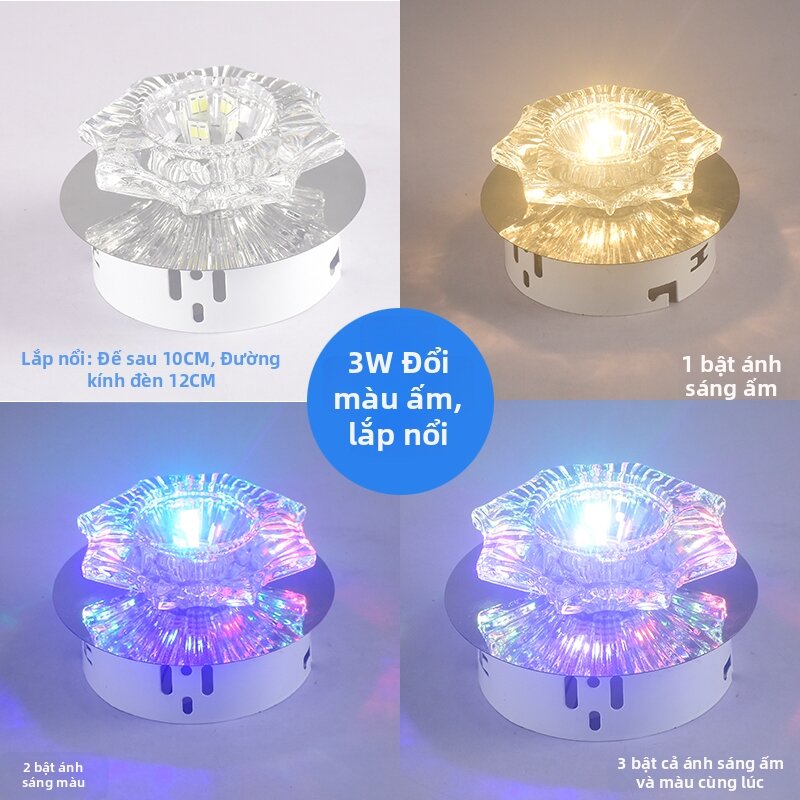 Đèn LED Pha Lê Âm Trần Hiện Đại