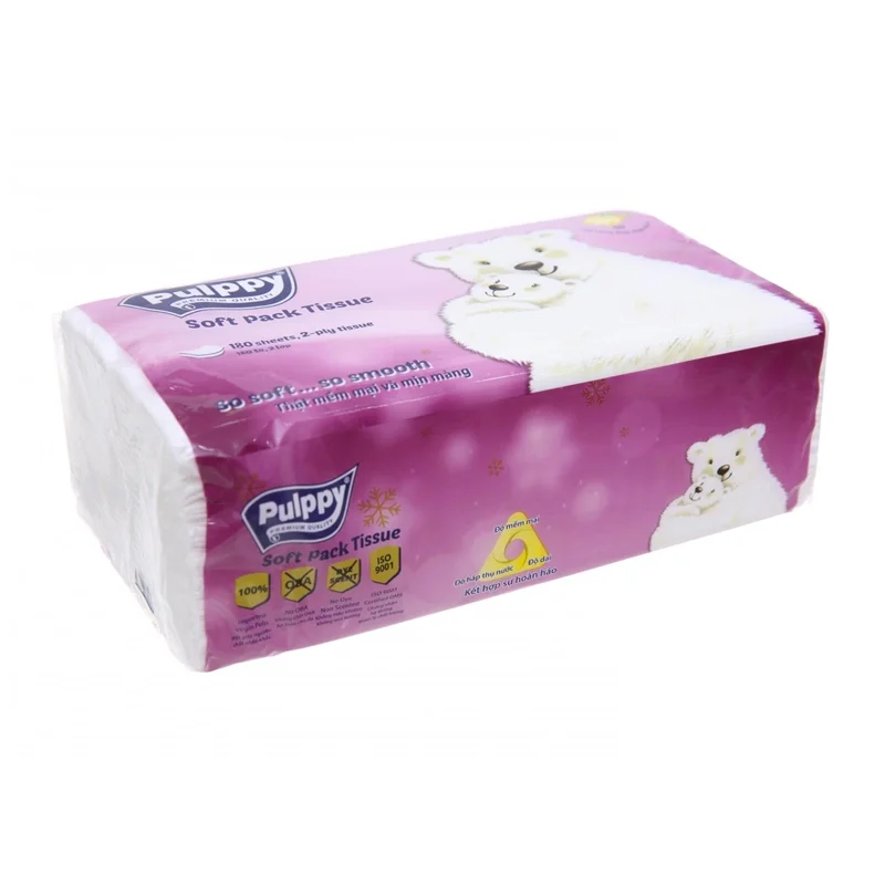 COMBO 3 Gói Khăn Giấy Rút Pulppy 180 tờ/gói