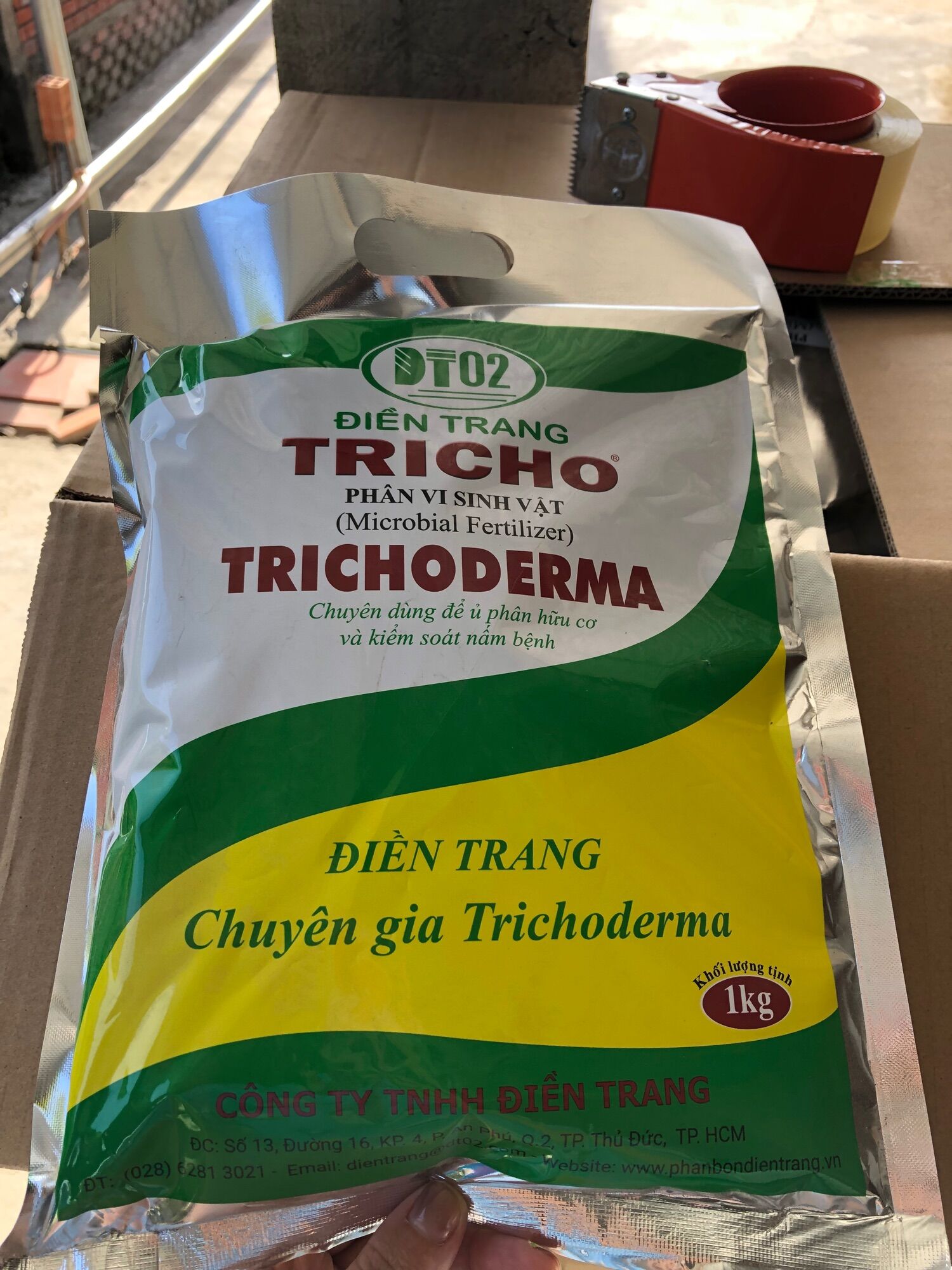 Phân Vi Sinh- Nấm Trichoderma ủ rác hữu cơ ( rác nhà bếp) 1kg