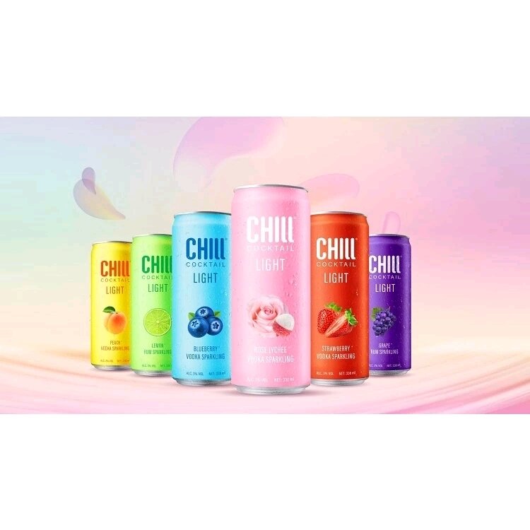 Thùng 6 lon Chill Cocktail mix vị 330ml/lon