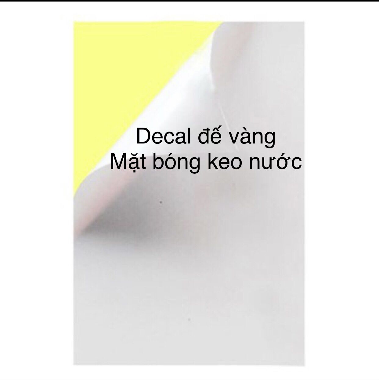 100 tờ A4 decal đế vàng keo nước dùng cho in laser