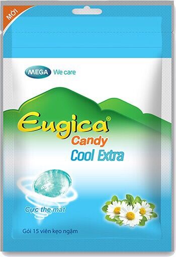 [HCM] Kẹo ngậm hỗ trợ giảm ho, đau họng, viêm họng, khàn tiếng Eugica Candy (MEGA WE CARE)