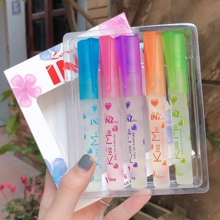 Hộp 5 cây nước hoa Inz Kiss Me chính hãng 8ml/cây