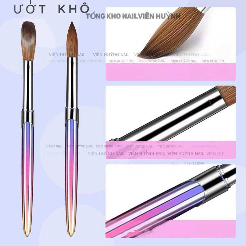Cọ đắp bột nail - set 4 cây cọ đắp bột ( số 10-12-14-16) sợi lông cọ mềm mượt