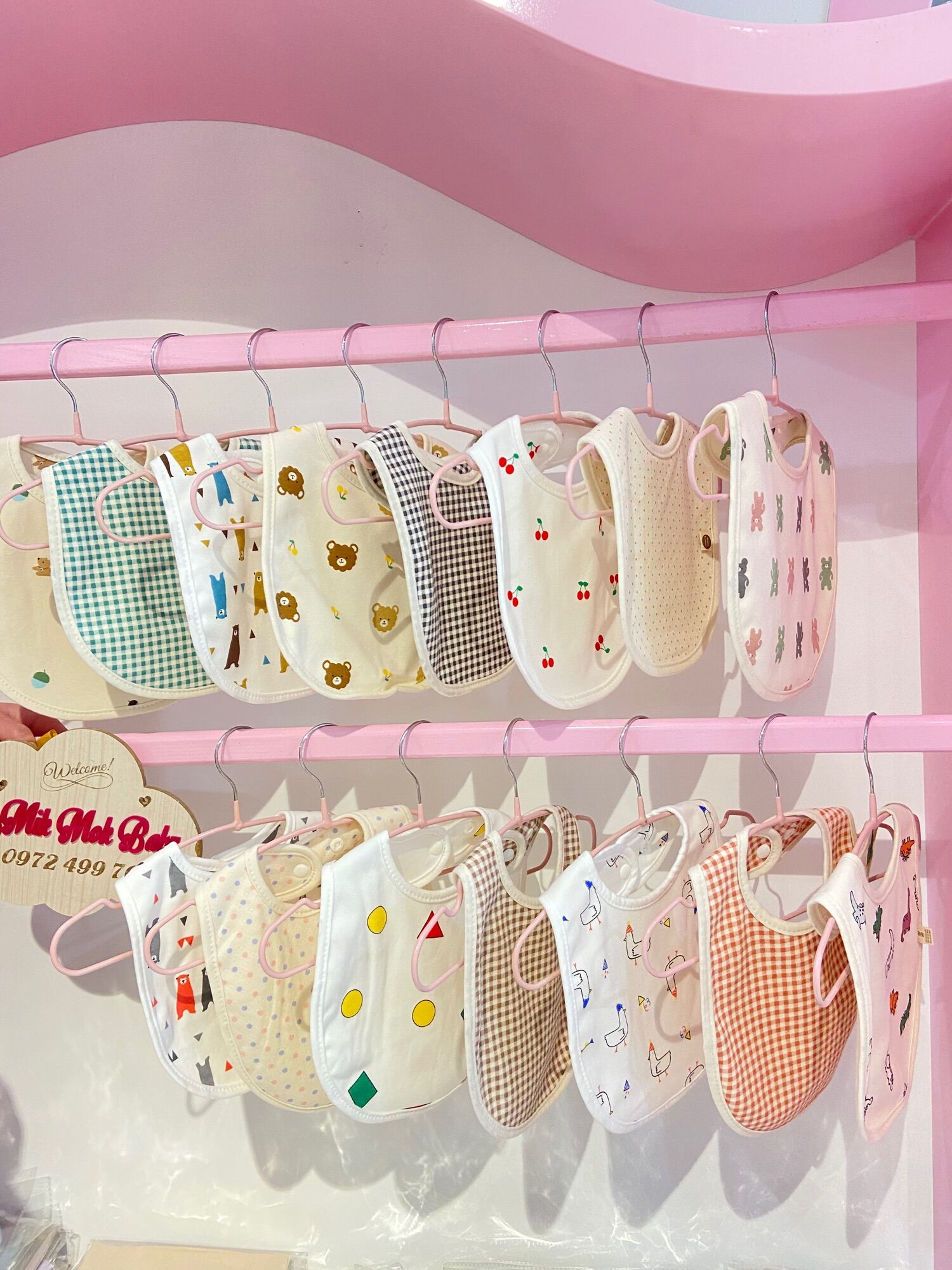 Yếm vải Hàn Quốc cho em bé Bunnie blossom
