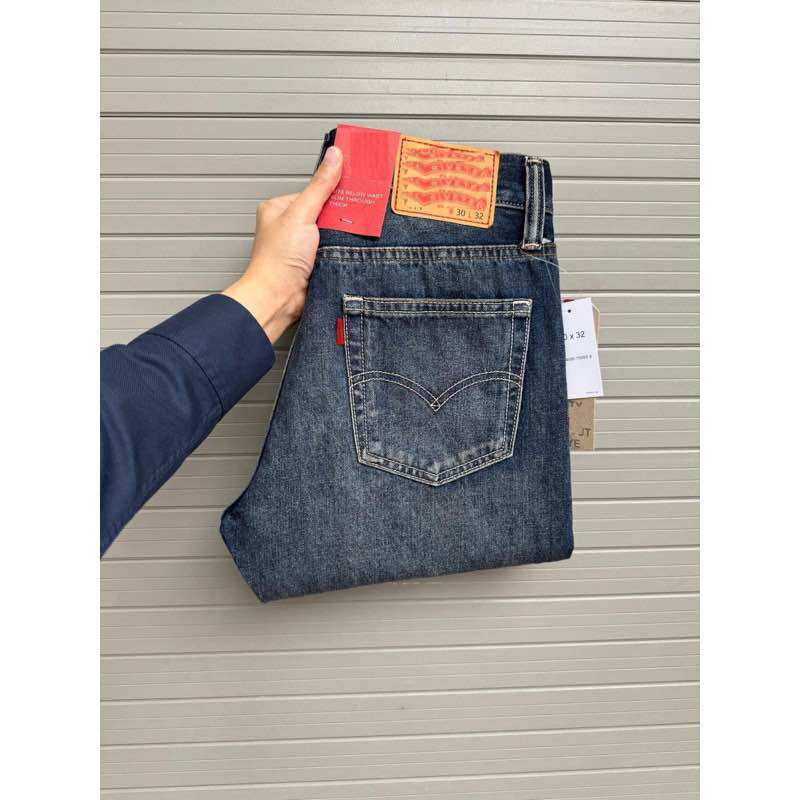 Quần jean nam 505 ống suông nhẹ jeans cotton không co giản cao cấp