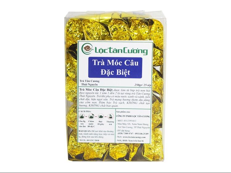 Lộc tân cương- trà móc câu đặc biệt hộp tép 250gr/ 25 tép