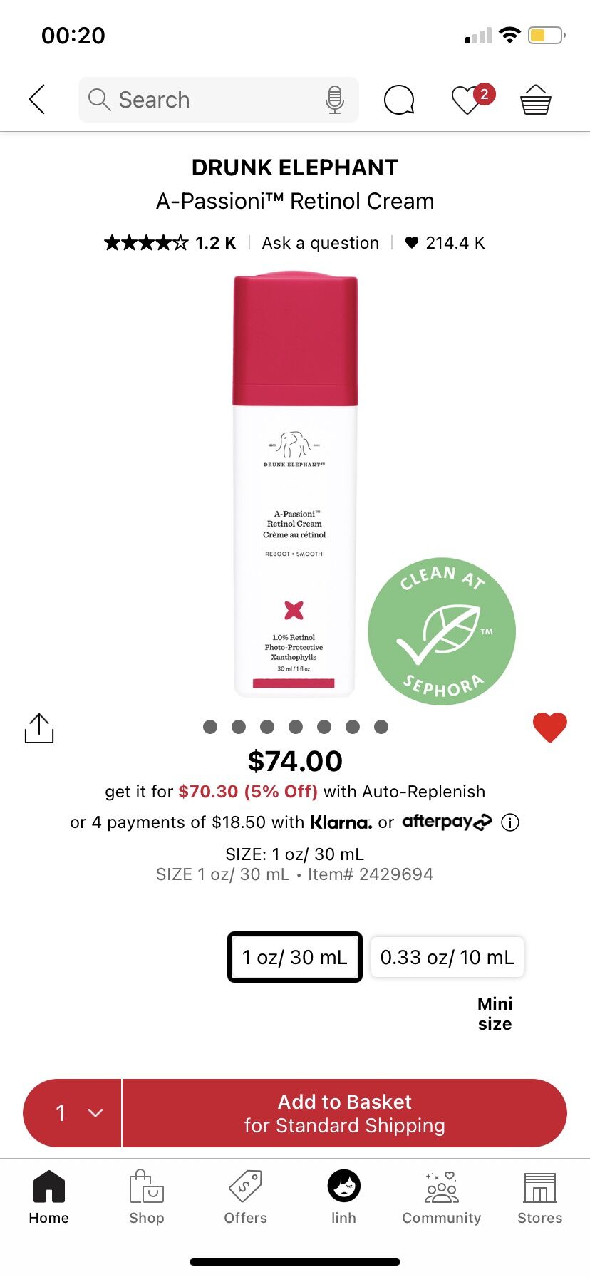 [10ml Fullbox] 🇺🇸 Kem dưỡng Drunk Elephant A-Passioni Retinol Cream