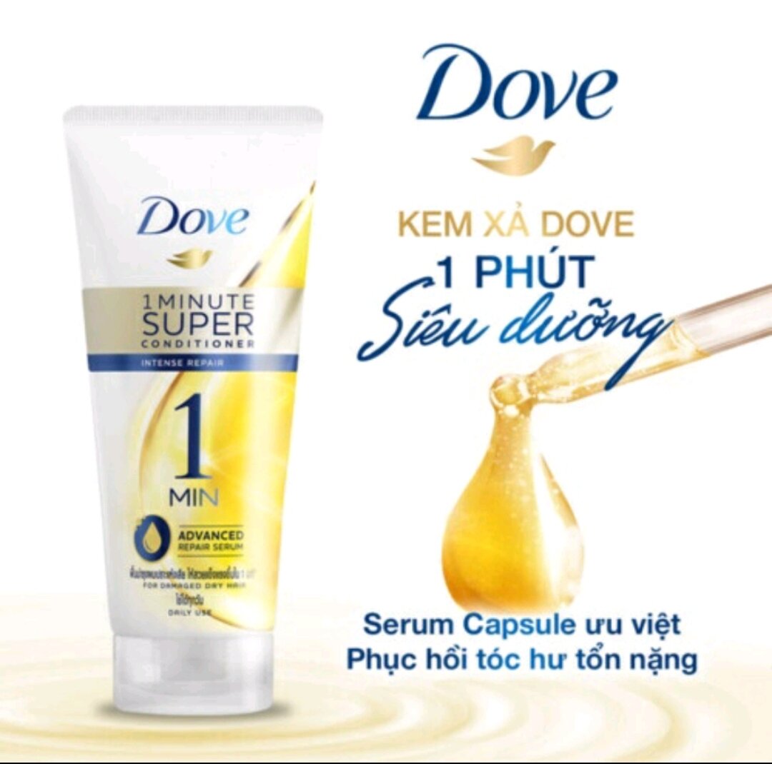 Combo 2 kem xả dove 1 phút siêu dưỡng