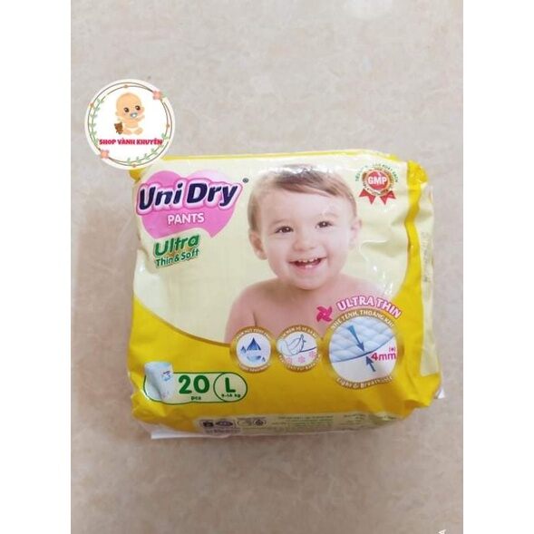 Tã Quần Unidry Cao Cấp Siêu Mỏng L20 miếng