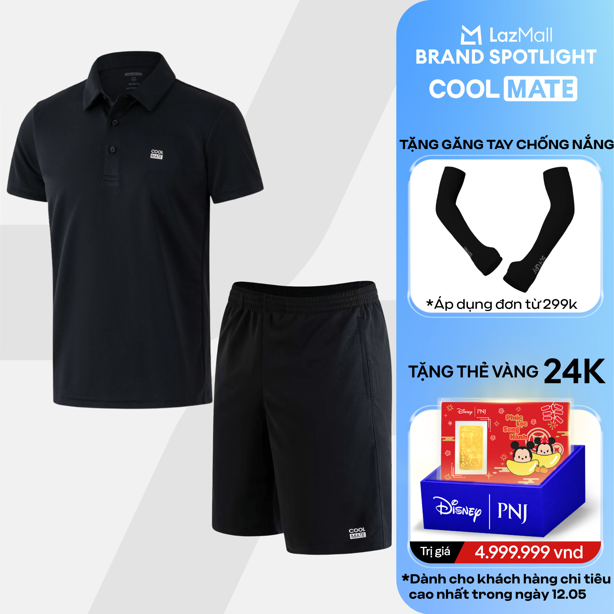 [DUY NHẤT 12.05 TẶNG QUÀ ĐƠN TỪ 299K]Set đồ, bộ thể thao nam tập Gym, Pickleball ProMax S1 Áo Polo + Quần shorts mềm mại, thoáng khí, nhanh khô logo Coolmate
