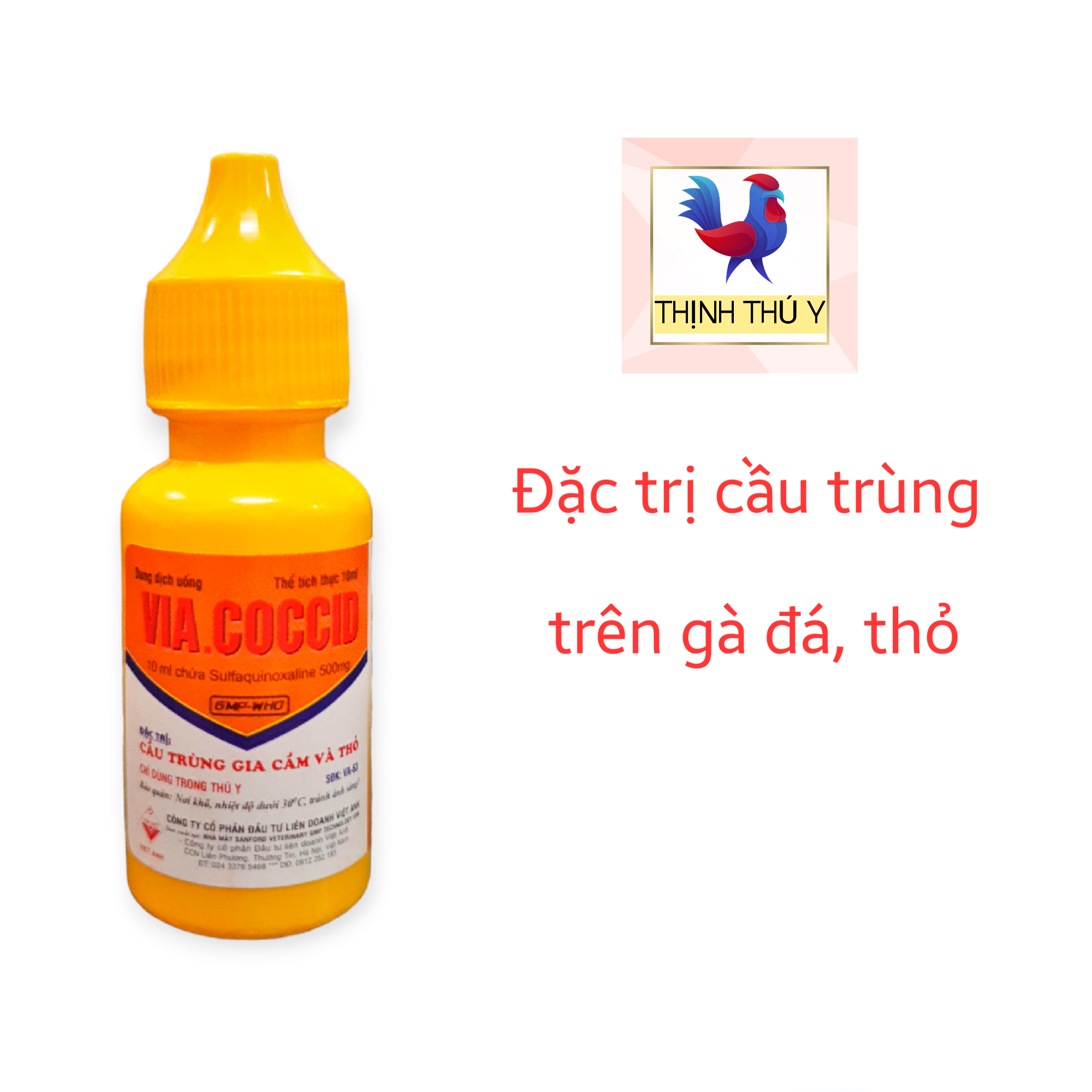Via COCCID - Dung dịch uống đặc tr.i. cầu trùng trên gà đá, thỏ