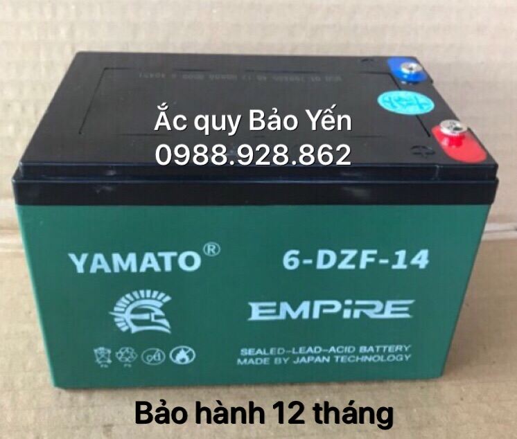 Bộ 4 bình 12V-14Ah ắc quy xe đạp điện, ắc quy xe máy điện, ắc quy loa kéo, ắc quy năng lượng mặt trờ