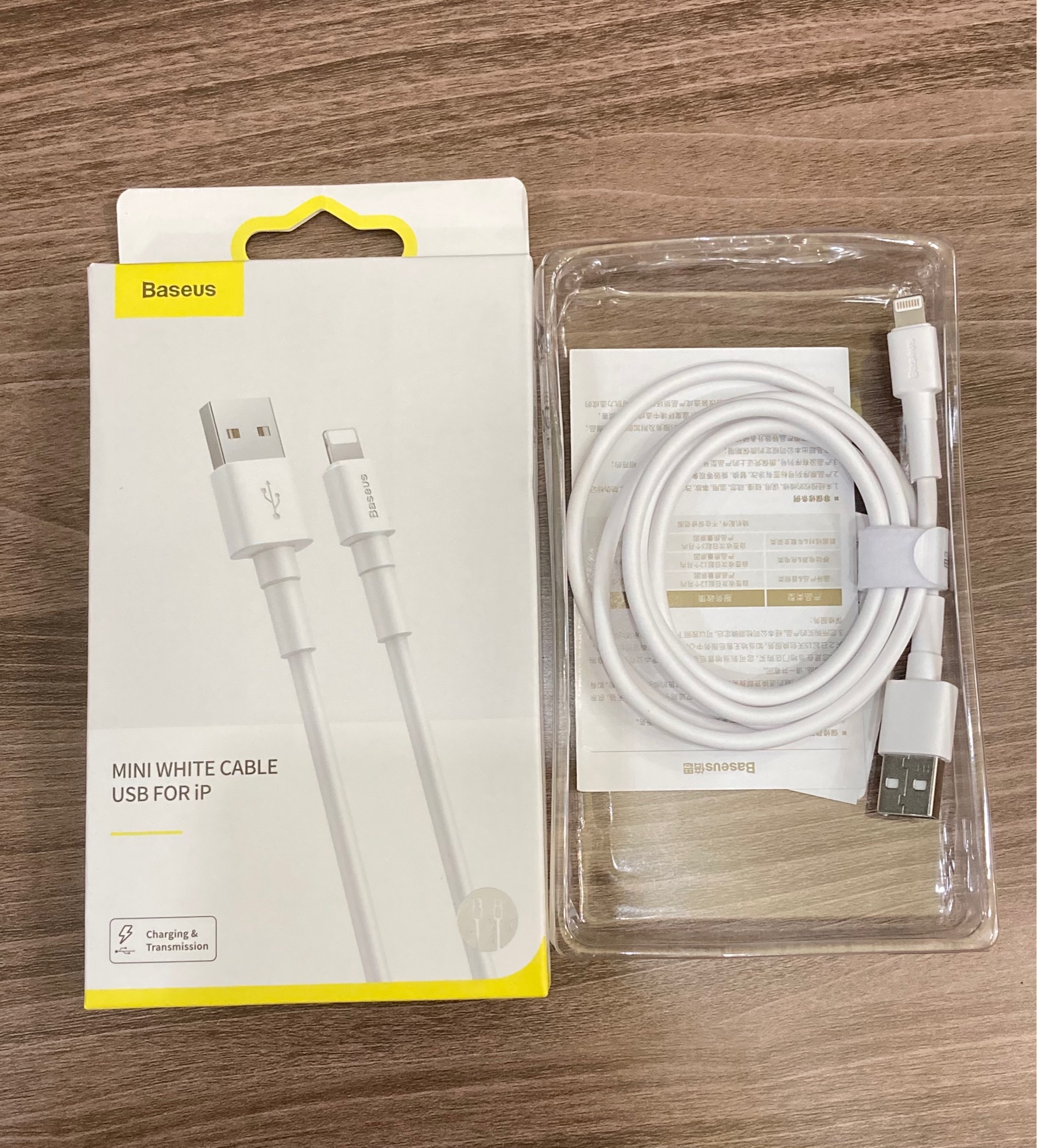 DÂY CÁP SẠC NHANH SIÊU BỀN BASEUS MINI WHITE DÙNG CHO iphone LIGHTNING
