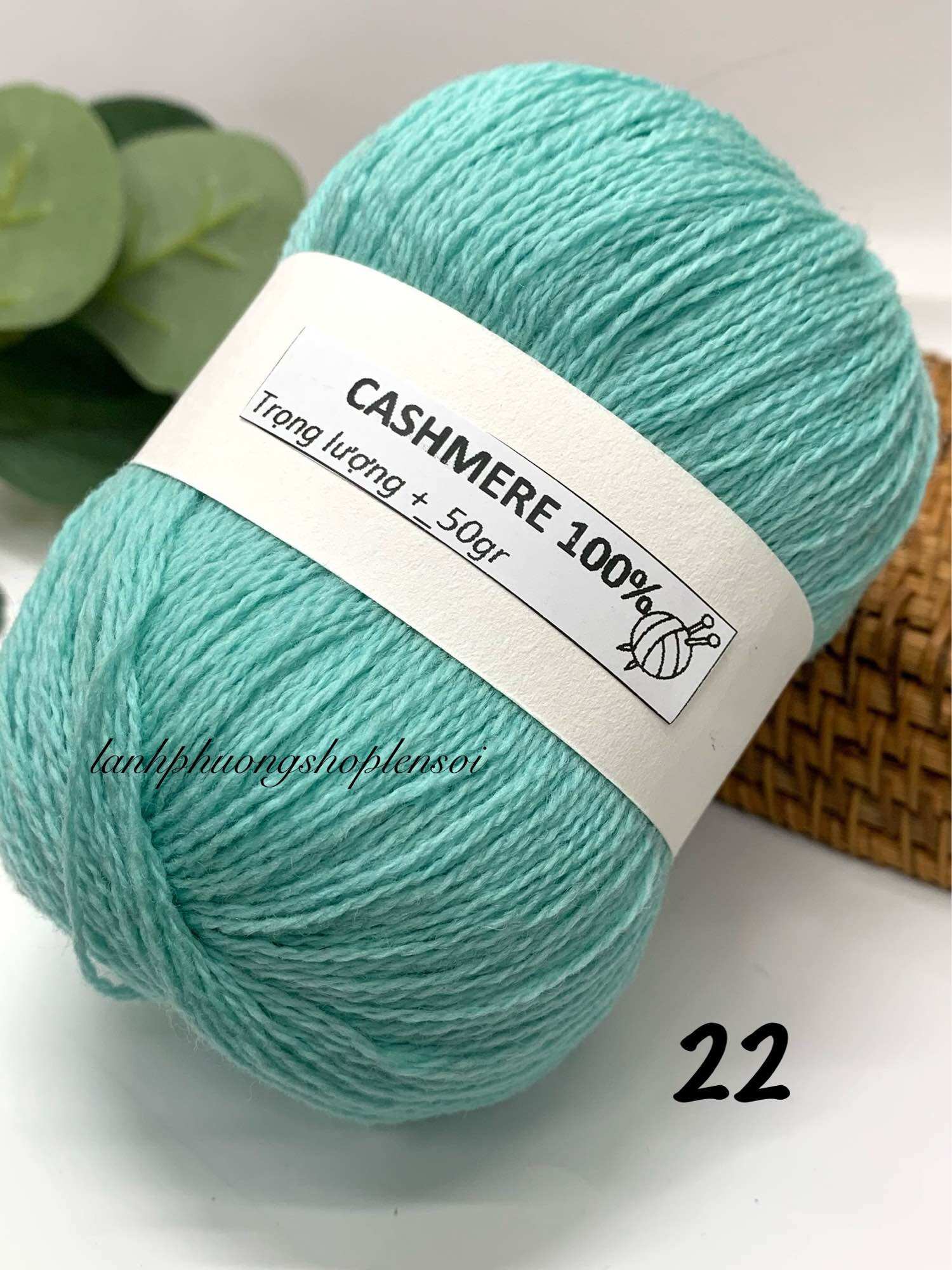 Len Cashmere Loại Đẹp Cuộn 50gr Đan Móc Khăn Áo